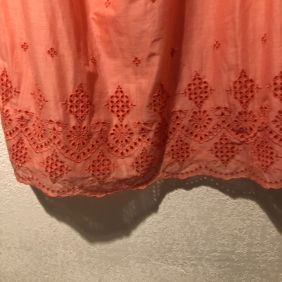 Cotton coral mini dress - Picture 5 of 8
